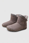 Plush Lined Ankle Boots in Coffee — studio front