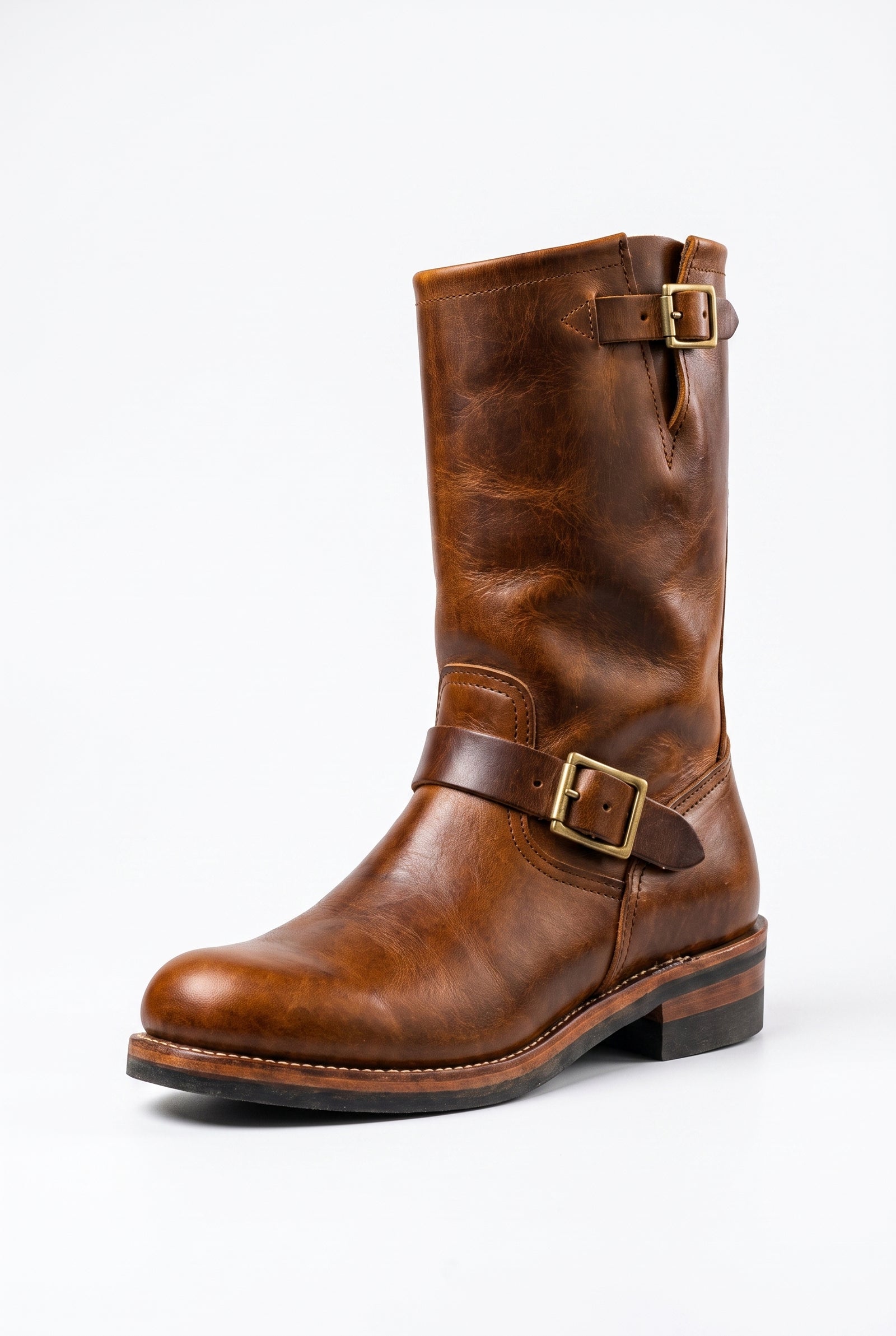 Men's Boots Vintage Style in Cognac Brown — product primary