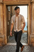 Cream Cream Vertical Stripe Button-front Polo Shirt - Polo shirts - Photo 2