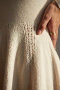 Cream Crew Neck Long Sleeve Fit and Flare Mini Dress - Photo 13