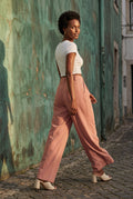 Pink High-waisted Pleated Wide-leg Tailored Trousers - Wide leg trousers - Photo 22