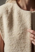 Cream Oversized Sleeveless Open-front Cardigan Vest - Oversized cardigan - Photo 8