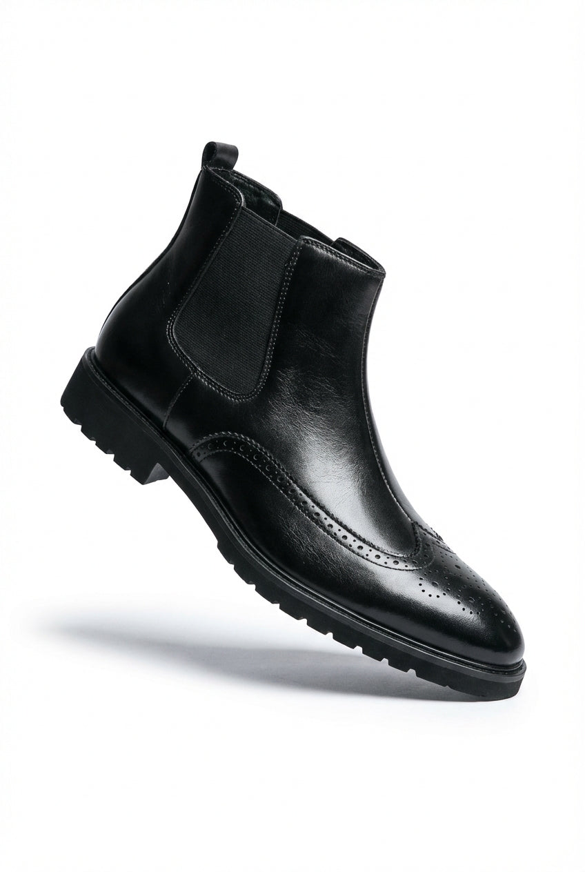 Brogue Detailing Chelsea Slip-on Boots - Photo 6