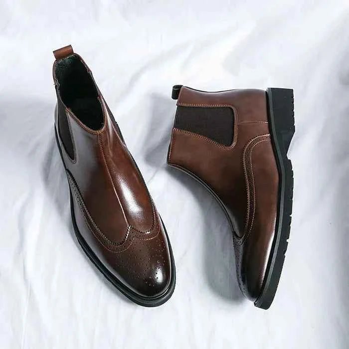 Brogue Detailing Chelsea Slip-on Boots - Photo 9
