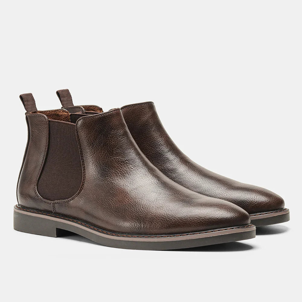 Classic Chelsea Boots with Elastic Panels - Photo 2
