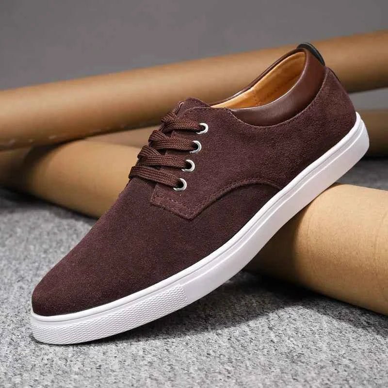 Dark Brown Contrast Sole Lace-up Derby Dress Shoes - Lace-up shoes - Photo 7