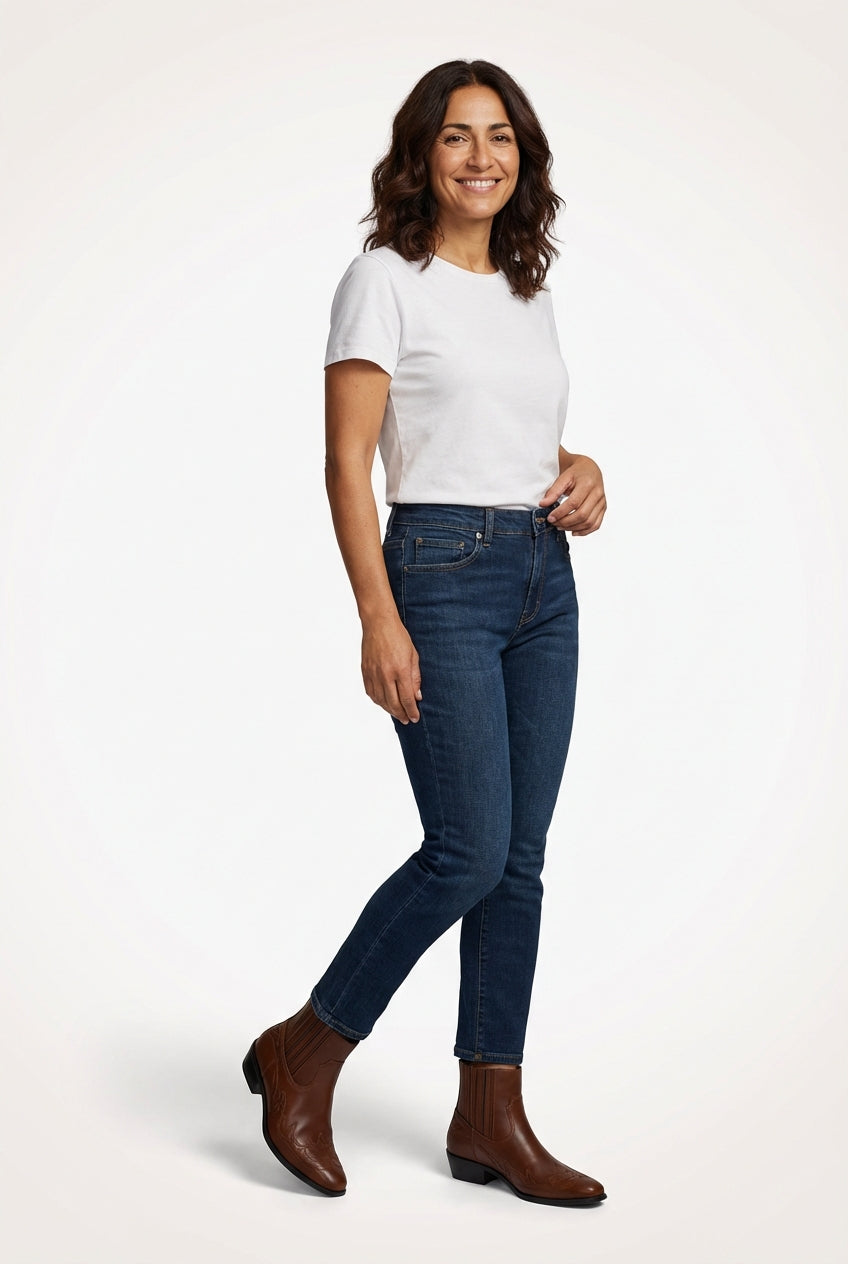 Embroidered Western Block Heel Ankle Boots - Photo 7