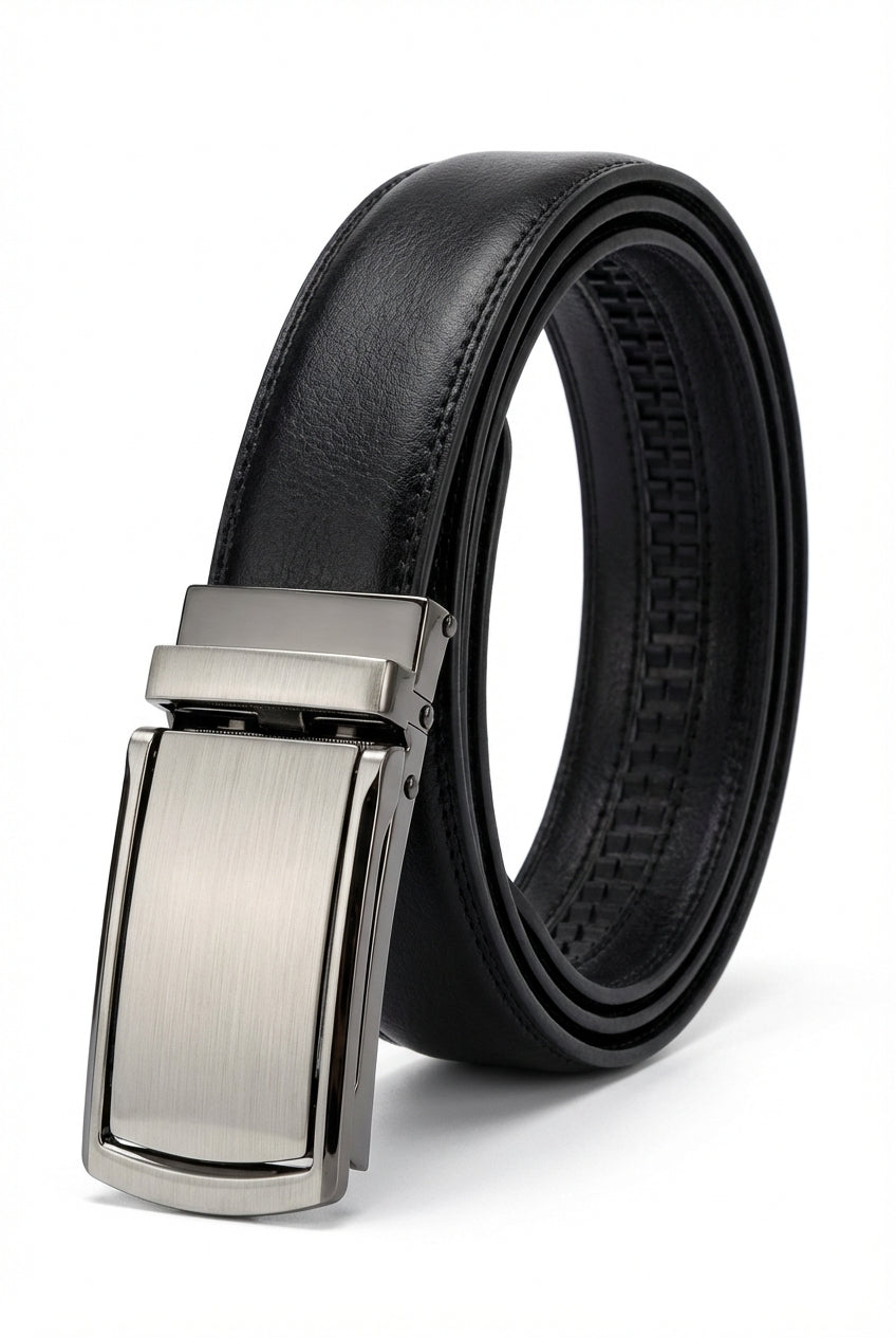 Gunmetal Automatic Buckle Adjustable Dress Belt - Photo 6