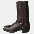 Dark Brown Harness Strap Square Toe Mid-calf Cowboy Boots - Photo 4