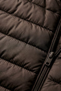 Dark Brown Lightweight High Collar Padded Vest with Slim Silhouette - Padded vests - Photo 5