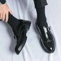 Monk Strap Brogue Oxford Dress Shoes with Wingtip Detail - Monk strap oxford shoes - Photo 5