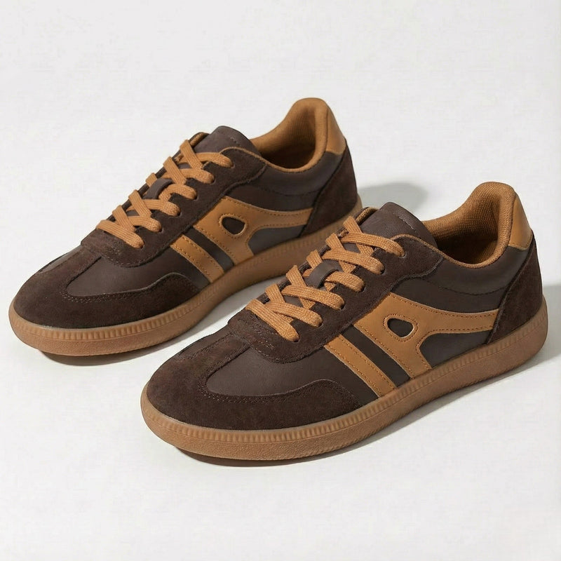 Retro Color-block Low-top Casual Sneakers - Photo 2