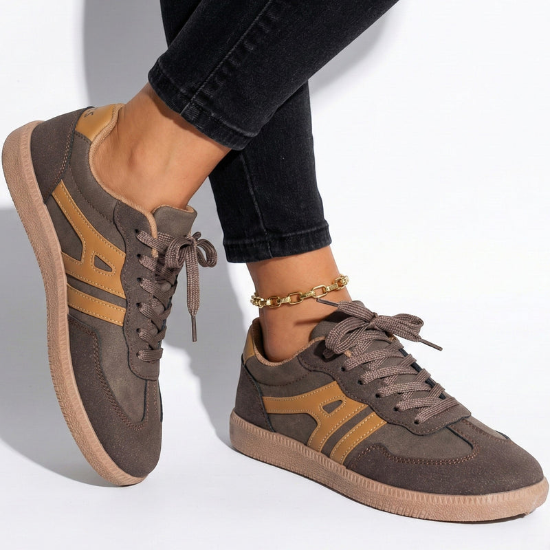 Retro Color-block Low-top Casual Sneakers - Photo 3