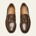 Dark Brown Tassel Almond Toe Slip-on Loafers Dark Brown - Slip on loafers - Photo 6