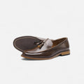 Dark Brown Tassel Almond Toe Slip-on Loafers Dark Brown - Slip on loafers - Photo 7