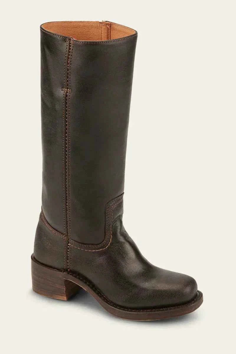 Dark Brown Women's Decorative Stitch Mid-Calf Block Heel Western Boots - Photo 3