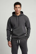 Dark Gray Men's Relaxed Pullover Hoodie and Jogger Set - Hoodie jogger set - Photo 7