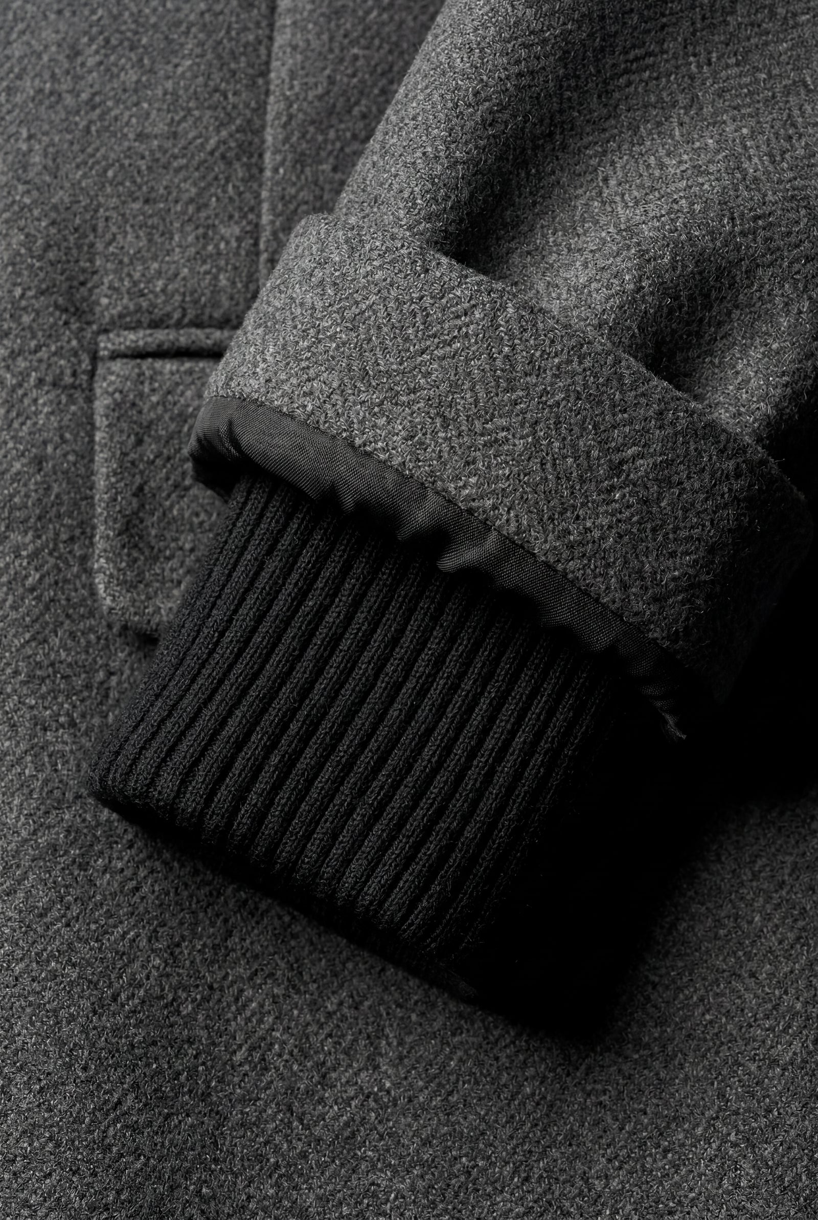 Dark Gray Women's Oversized Double-Breasted Long Coat with Lapel - Oversized coats - Photo 4