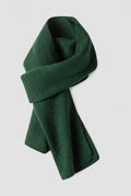 Cashmere Wrap Scarf in Dark Green — studio front