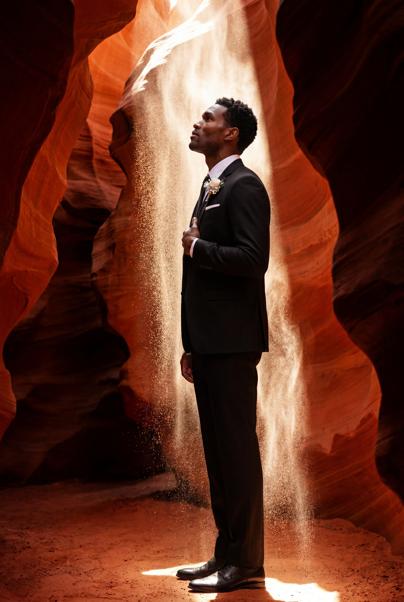 Black Slim Fit Three-piece Tailored Formal Suit Set - Formal suits - Photo 22