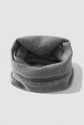 Cashmere Neck Gaiter in Dark Grey — studio front