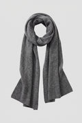 Cashmere Wrap Scarf in Dark Grey — studio front