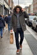 Men's Parka Hooded Winter in Dark Grey — secondary lifestyle ugc