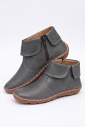 Women's Ankle Boots Vintage Style in Dark Grey — product shot