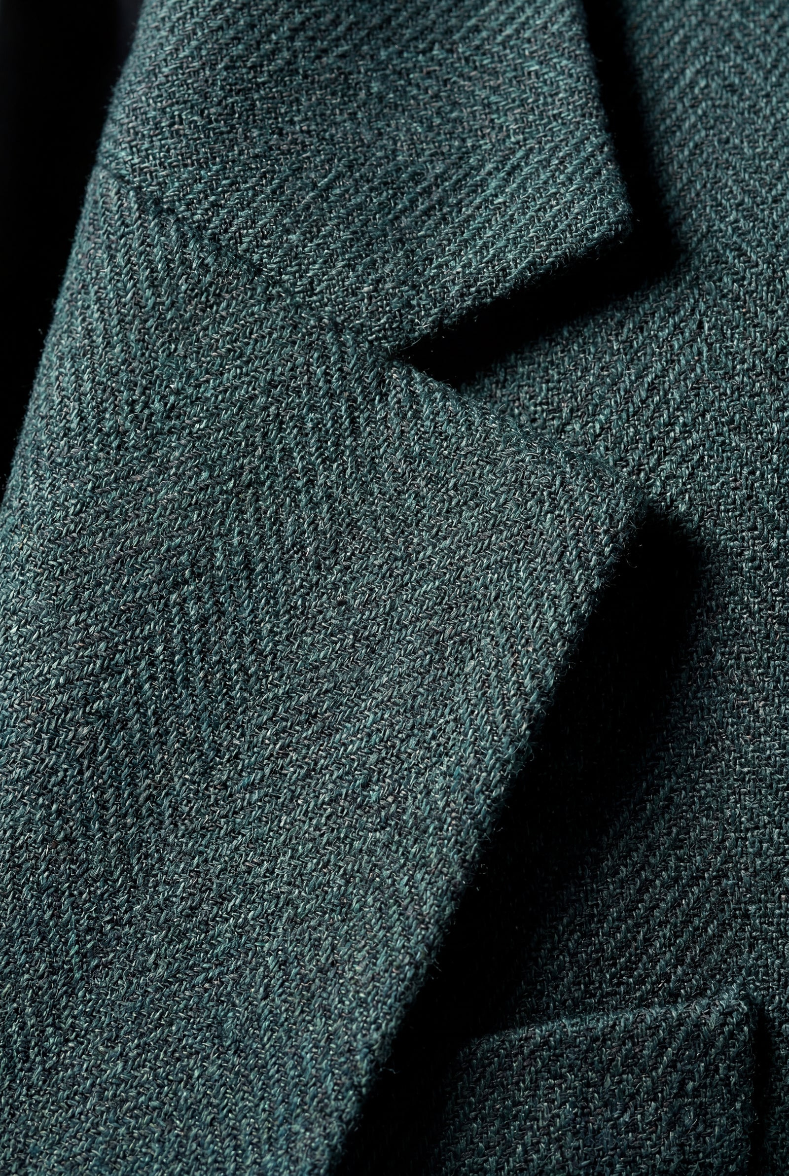 Dark Pine Green Single-button Tailored Blazer Suit Set with Slim Trousers - Photo 7