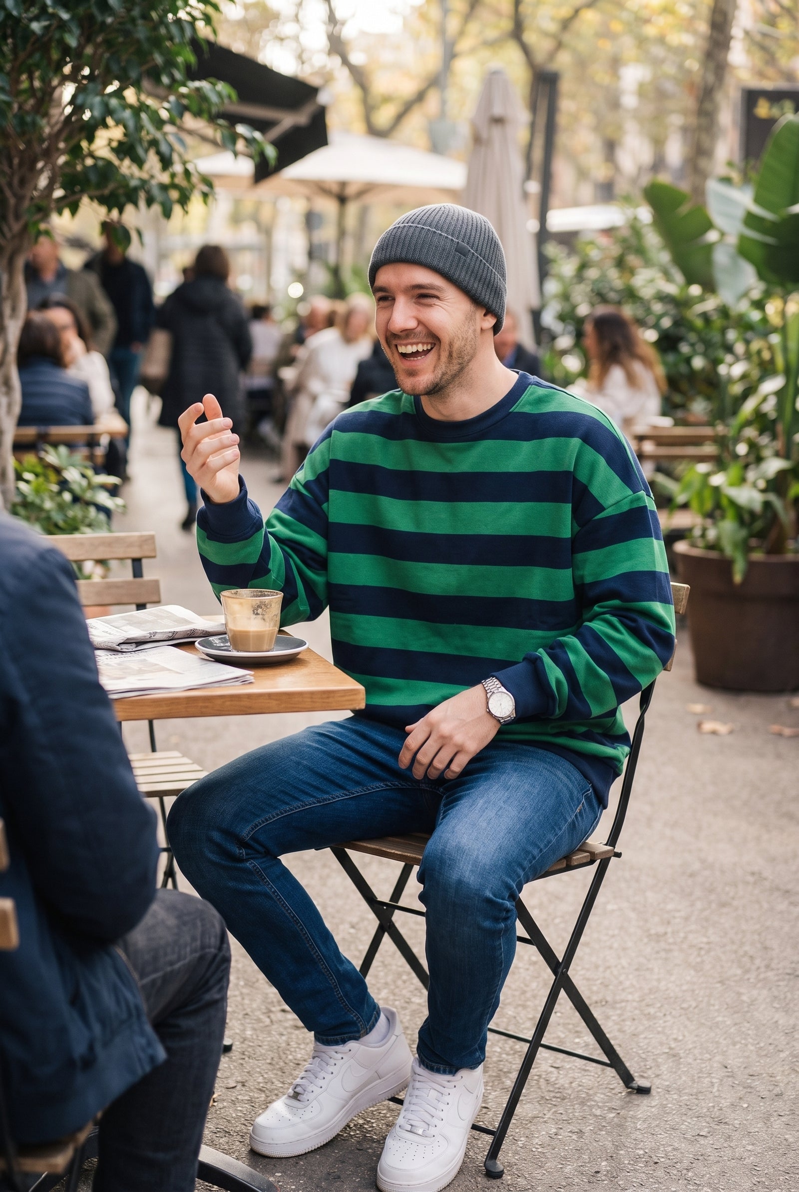 Men's Sweater Striped Oversized — lifestyle 2