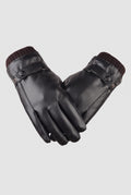 PU Leather Lined Gloves in Default Title — studio angle