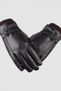 PU Leather Lined Gloves in Default Title — studio detail
