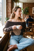 Women's Sweater Off-Shoulder Argyle — lifestyle cafe