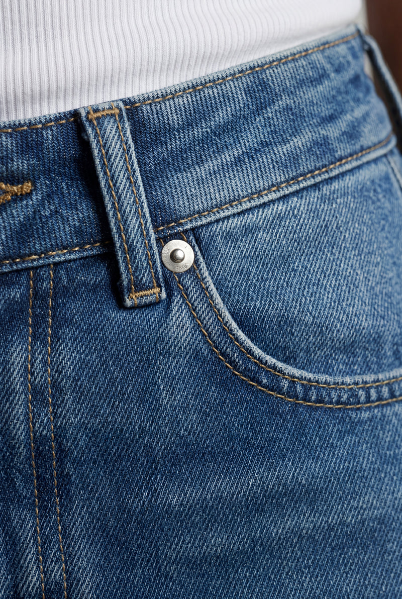 Denim Blue High-rise Wide Leg Vintage Jeans - Wide leg jeans - Photo 3