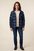 Denim Blue Women's -Lined Plaid Relaxed Shirt Jacket - Shirt jackets - Photo 23