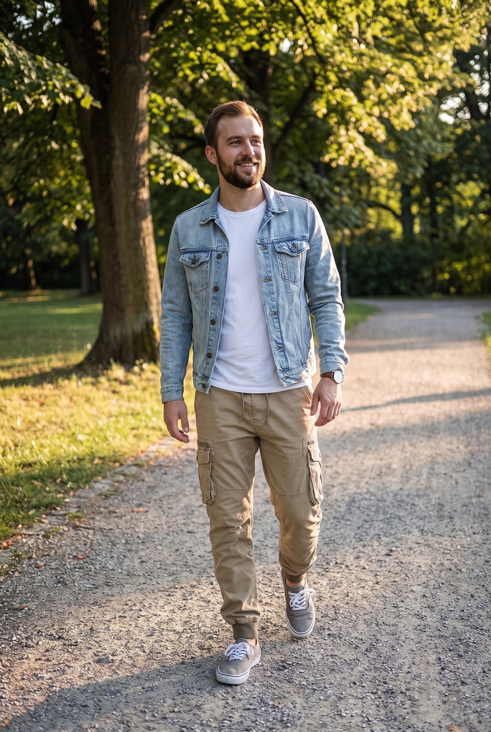 Men's Cargo Pants Modern Fit in Desert Taupe — secondary lifestyle