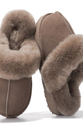 Shearling Open-Back Slippers in Dusty Pink Suede — other