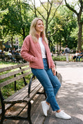 Women's Jacket Relaxed Fit in Dusty Rose — lifestyle park