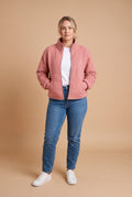 Women's Jacket Relaxed Fit in Dusty Rose — studio full