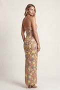 Floral Pastel Floral 3d Embroidered Fitted Maxi Dress - Photo 3