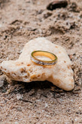 Gold Channel Set Gold-tone Cubic Zirconia Statement Ring - Statement rings - Photo 4
