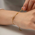 Gold Delicate Gold Infinity Chain Bracelet with Adjustable Clasp - Photo 2