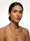 Gold Double Layer Ball Chain Gold-tone Necklace - Layered necklaces - Photo 2