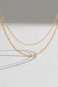 Gold Double Layer Ball Chain Gold-tone Necklace - Layered necklaces - Photo 7