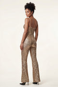 Gold Gold Belted Flared Jumpsuit - Trouser suits - Photo 2