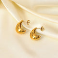 Gold Gold Sculptural Teardrop Short Dangle Earrings - Photo 8