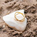Gold Gold-tone Crystal Pavé Criss-cross Fashion Ring - Fashion rings - Photo 4