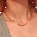 Gold Gold-tone Laurel Leaf Chain Necklace Polished Finish - Photo 3