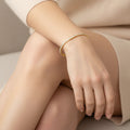 Gold Gold-tone Pavé Crystal Slim Bangle Bracelet - Bangles - Photo 4