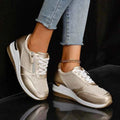 Metallic Wedge Platform Sneakers with Side Zip - Casual sneakers - Photo 6
